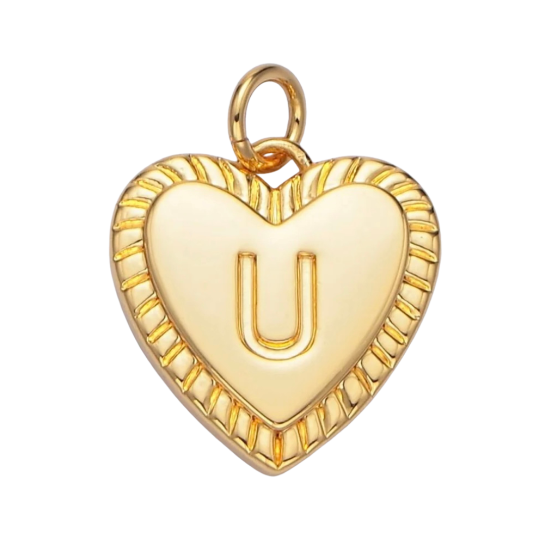 Heart Initial - U