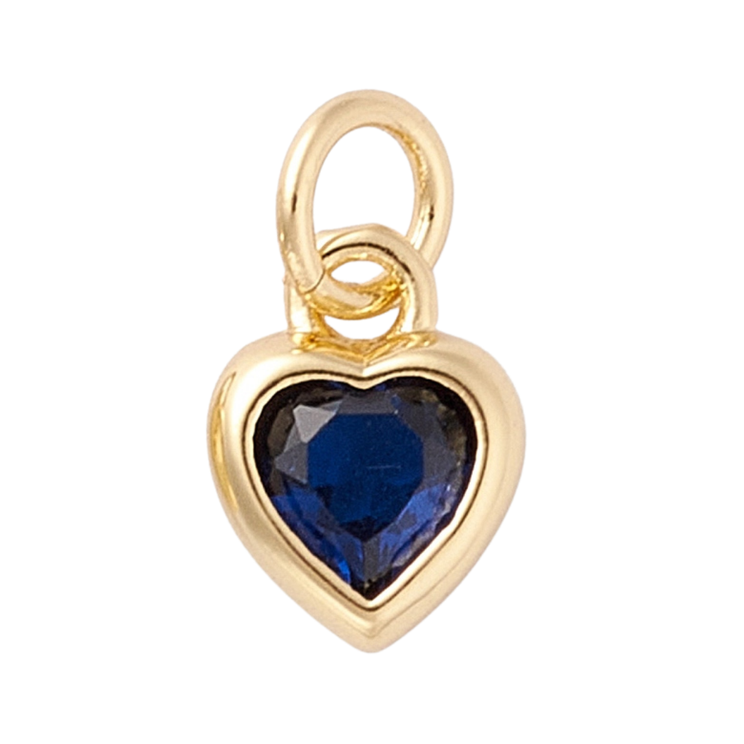 Mini Blue Heart CZ