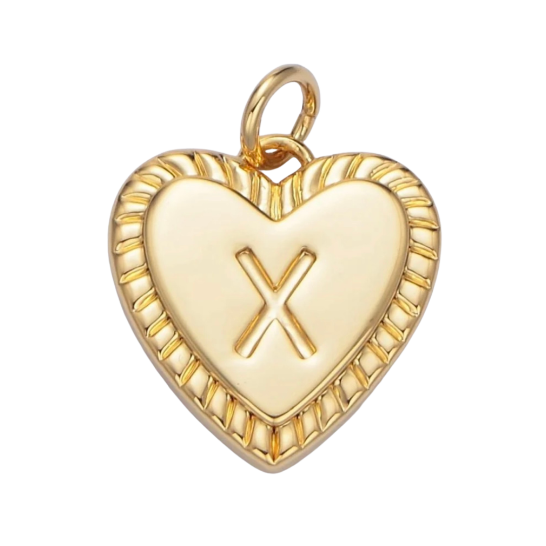 Heart Initial - X