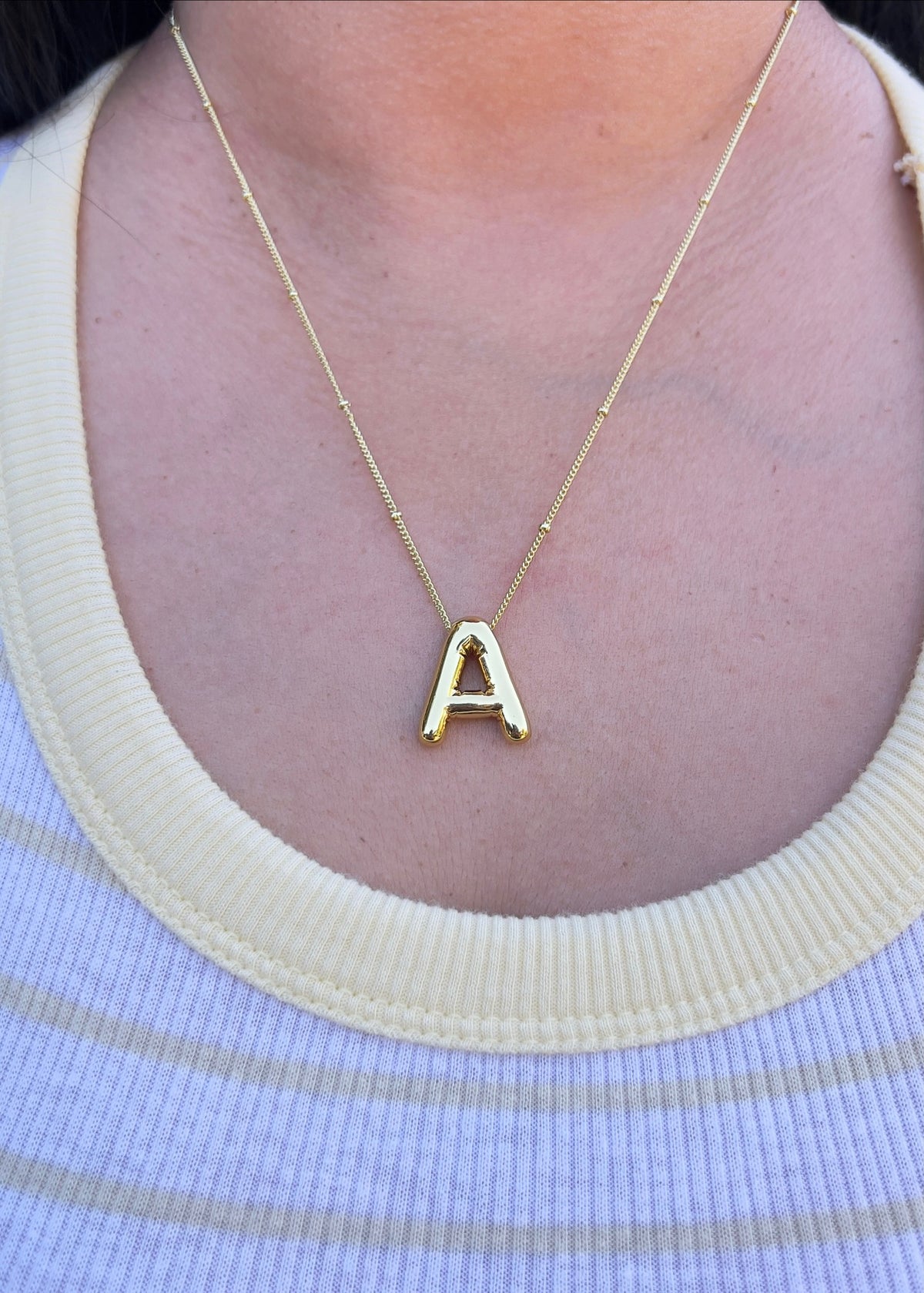 Bubble Initial Necklace