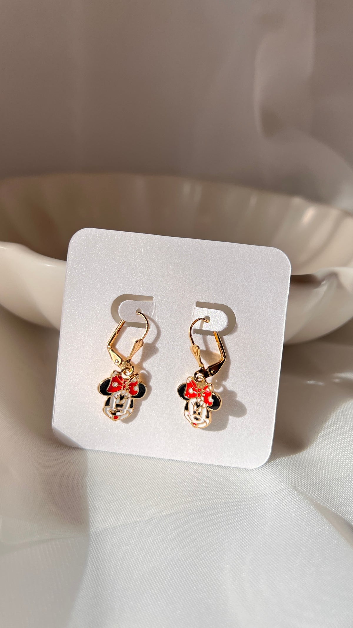 Bow Huggie Hoops