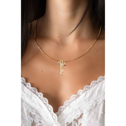 Mama Birthstone Necklace