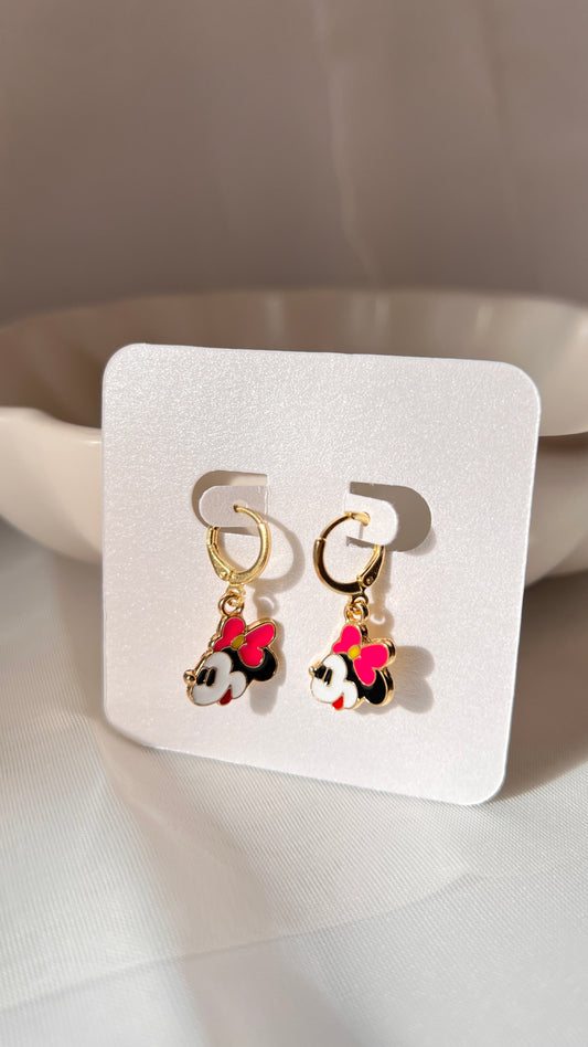 Bow Huggie Hoops