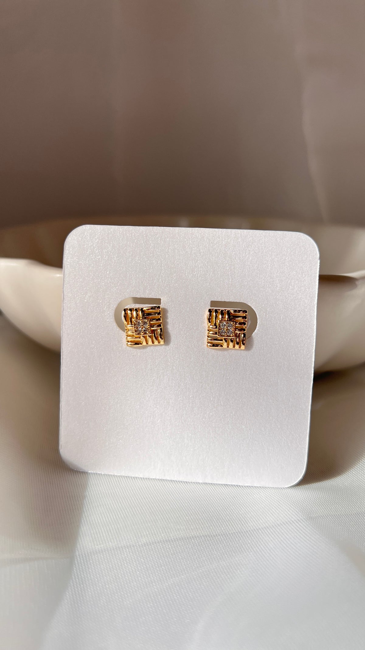 Grid Studs w/ CZ