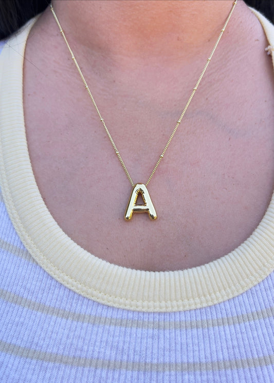 Bubble Initial Necklace