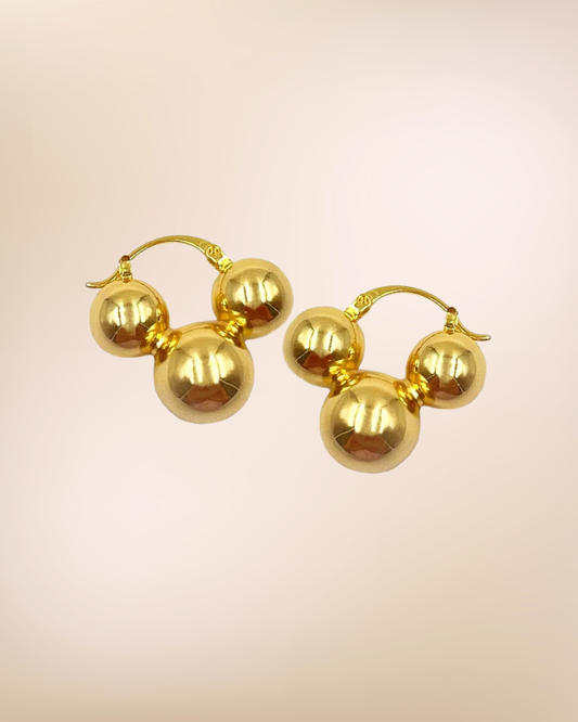 Golden Trio Hoops